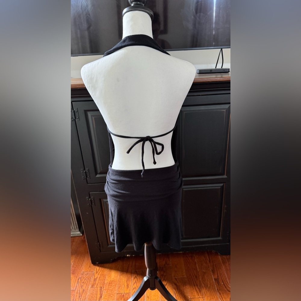 NWOT Good Feels Cowl-Neck Mini Dress Black - Picture 7 of 8